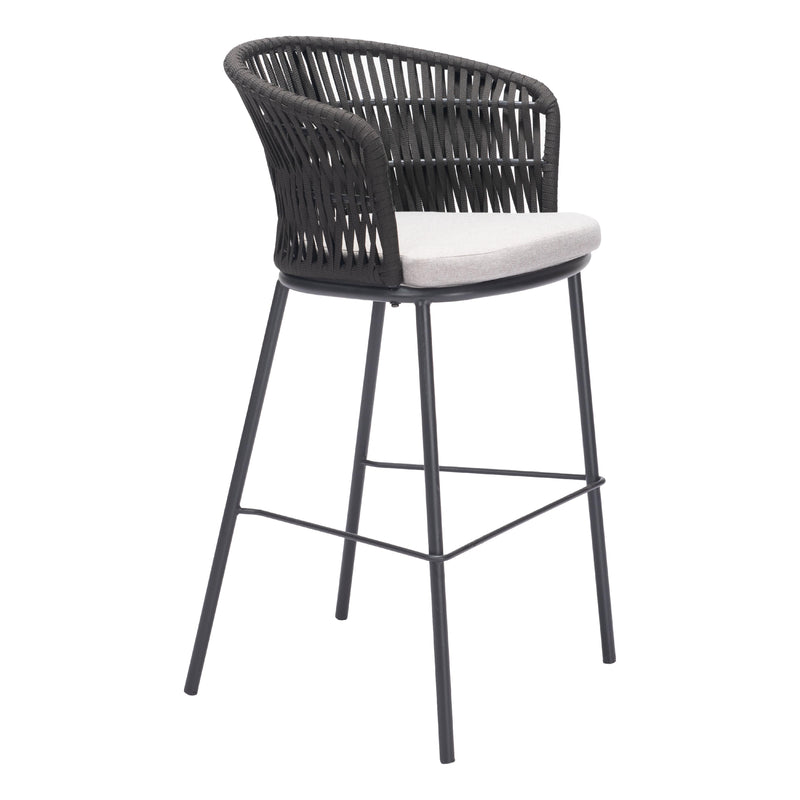 Zuo Freycinet 703989 Barstool - Black IMAGE 5