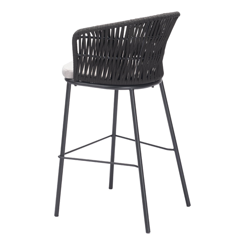 Zuo Freycinet 703989 Barstool - Black IMAGE 6