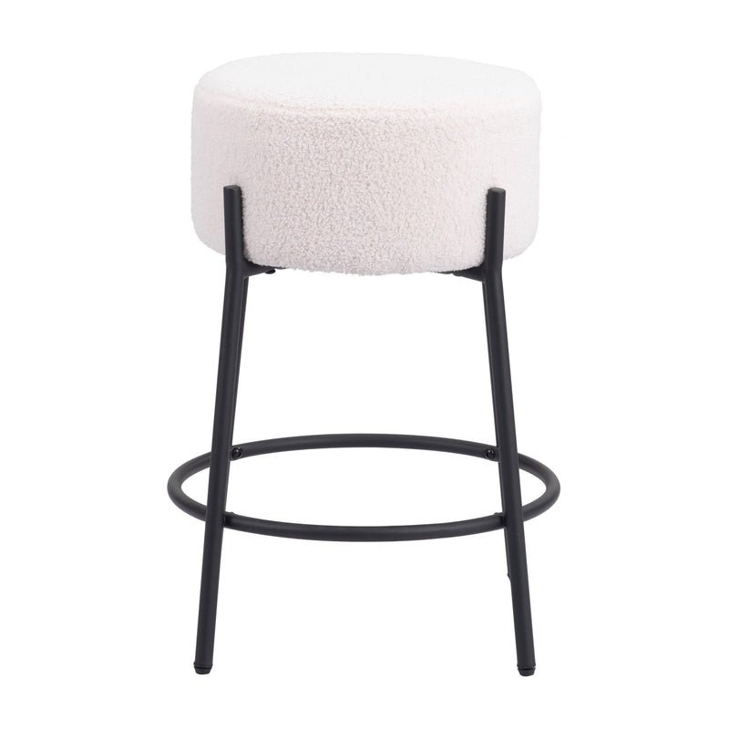 Zuo Blanche 109741 Counter Stool - Ivory IMAGE 3