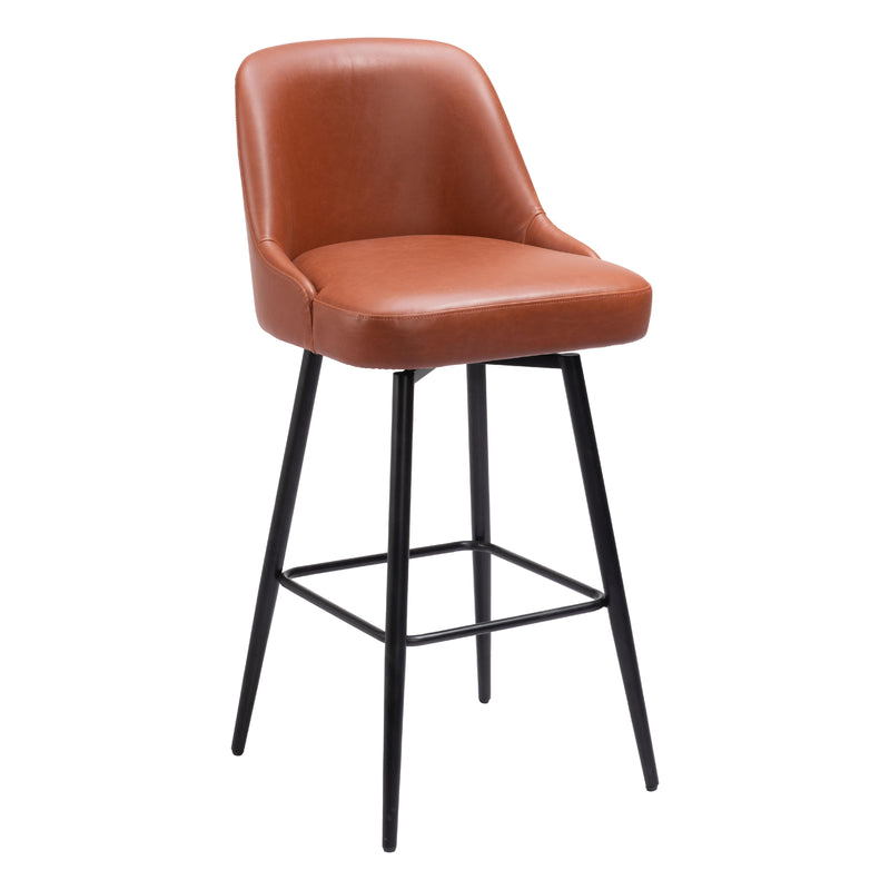 Zuo Keppel 109974 Swivel Barstool - Brown IMAGE 6