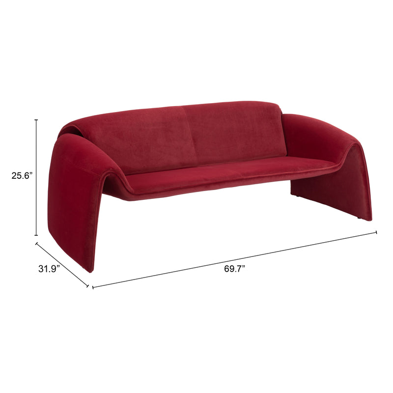 Zuo Horten 110028 Sofa - Red IMAGE 11