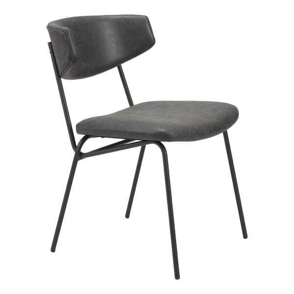 Zuo Charon 110259 Dining Chair - Vintage Black IMAGE 1