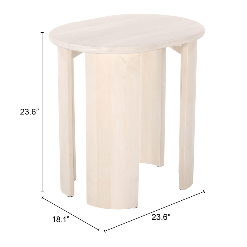 Zuo Risan 109923 Side Table - Natural IMAGE 8