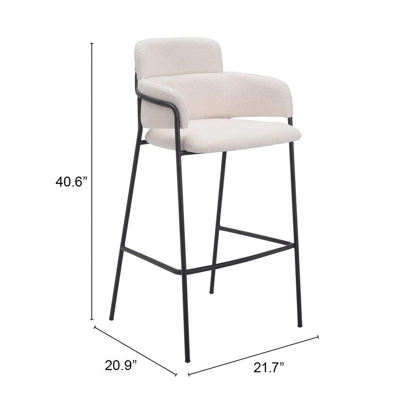 Zuo Marcel Pub Height Stool 109667 IMAGE 8