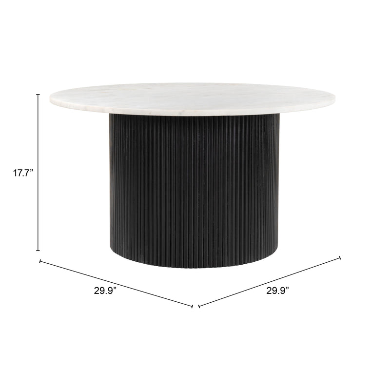 Zuo Izola 109917 Coffee Table - White & Black IMAGE 5