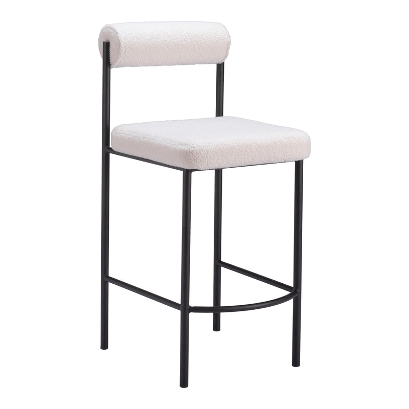 Zuo Livorno 109811 Counter Stool - Ivory IMAGE 1