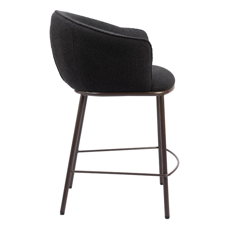 Zuo Essen 109809 Counter Stool - Black & Bronze IMAGE 2