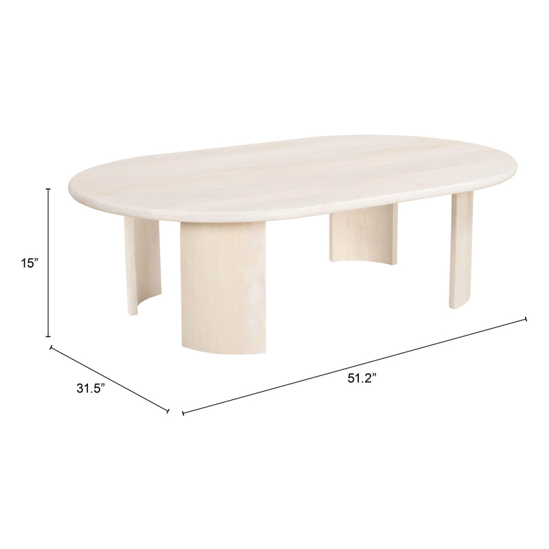 Zuo Risan 109918 Coffee Table - Natural IMAGE 8