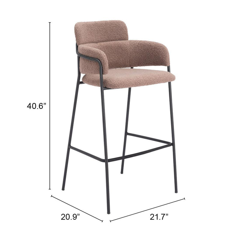 Zuo Marcel Pub Height Stool 109668 IMAGE 8