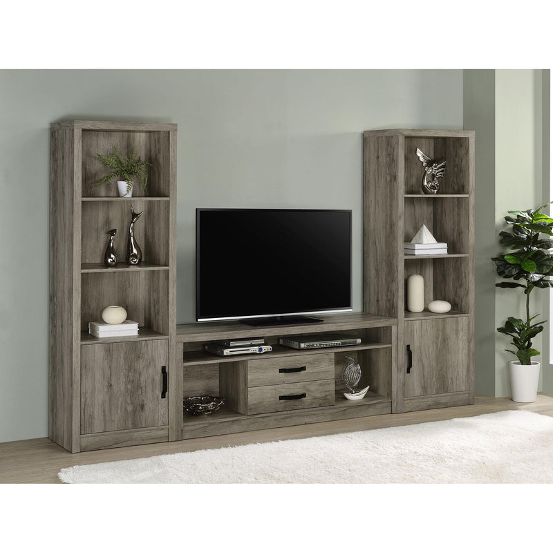 Coaster Furniture Burke 701024-SET 3-Piece Entertainment Center - Grey Driftwood IMAGE 2