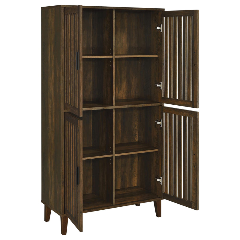 Coaster Furniture Elouise 950335 4-Door Engineered Wood Tall Accent Cabinet - Dark Pine IMAGE 3