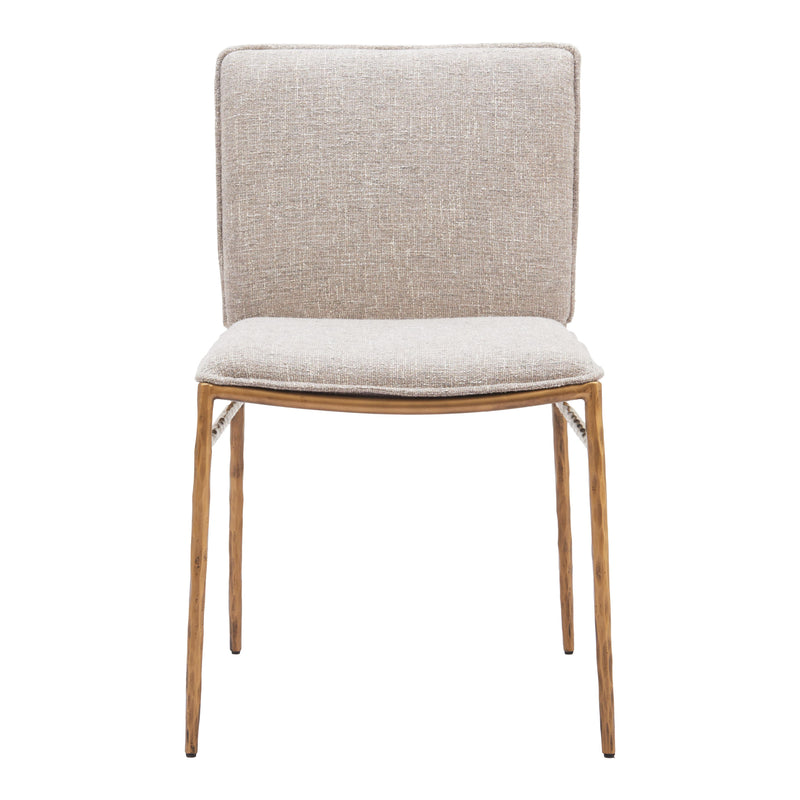 Zuo Nordvest 110275 Dining Chair - Beige & Gold IMAGE 3