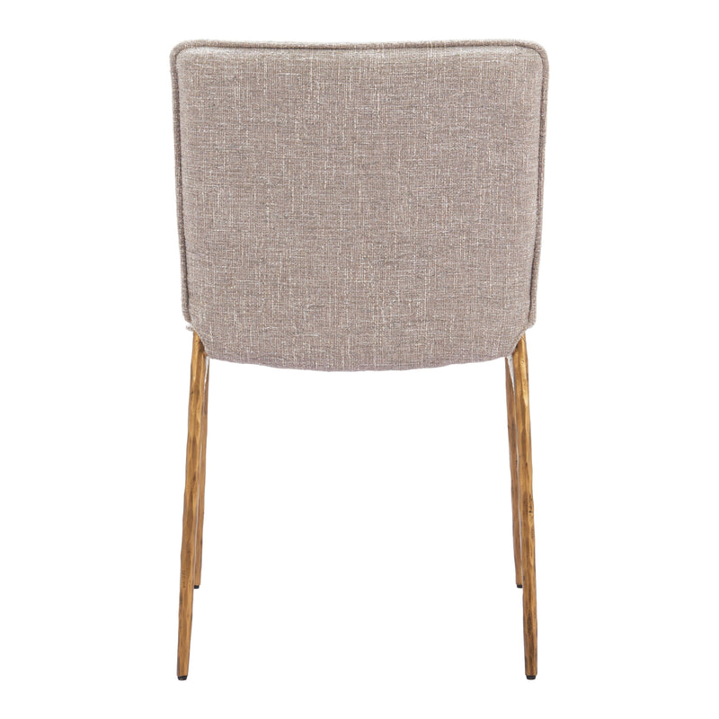 Zuo Nordvest 110275 Dining Chair - Beige & Gold IMAGE 4