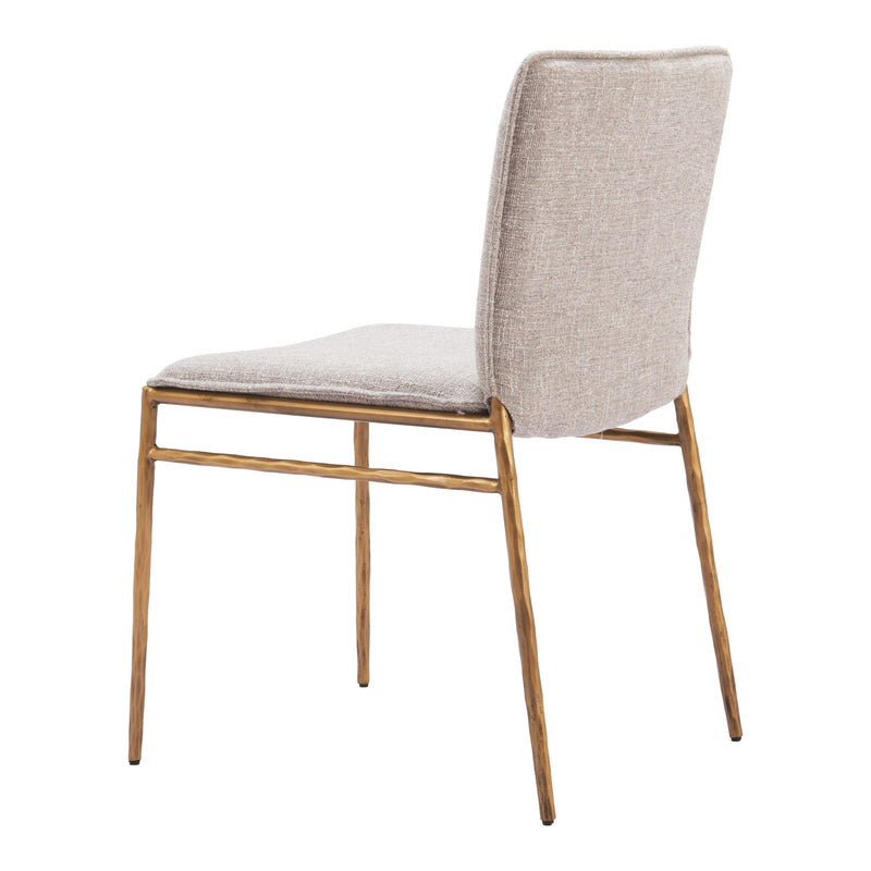 Zuo Nordvest 110275 Dining Chair - Beige & Gold IMAGE 5