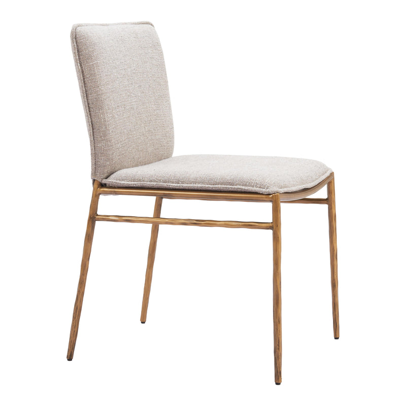 Zuo Nordvest 110275 Dining Chair - Beige & Gold IMAGE 6