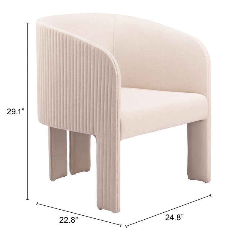 Zuo Hull 110106 Accent Chair - Beige IMAGE 11