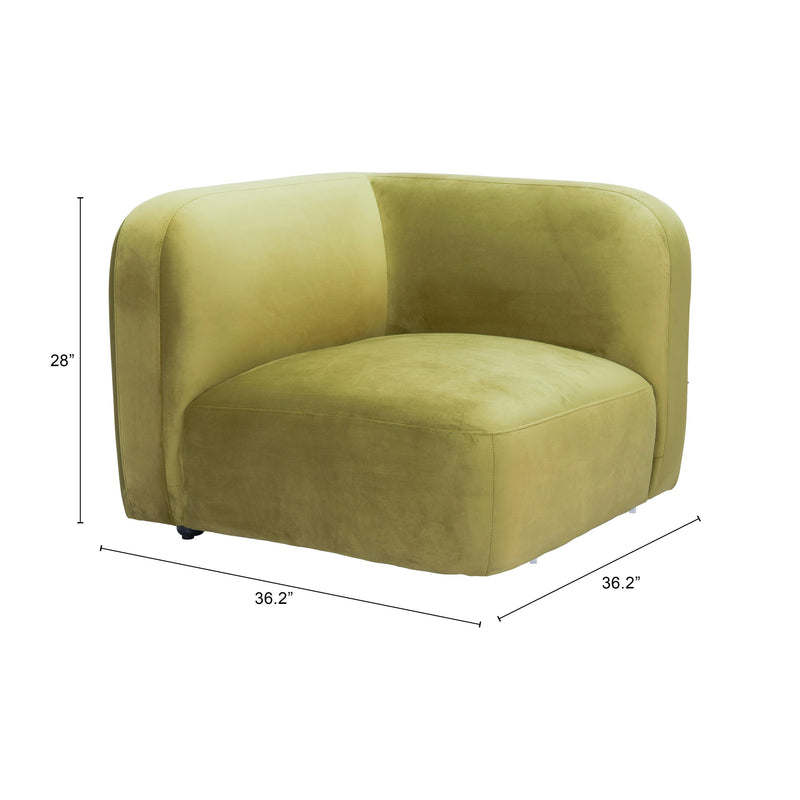 Zuo Biak 109996 Corner Chair - Green IMAGE 8