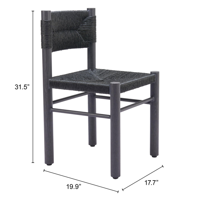 Zuo Iska 704049 Dining Chair - Black IMAGE 10