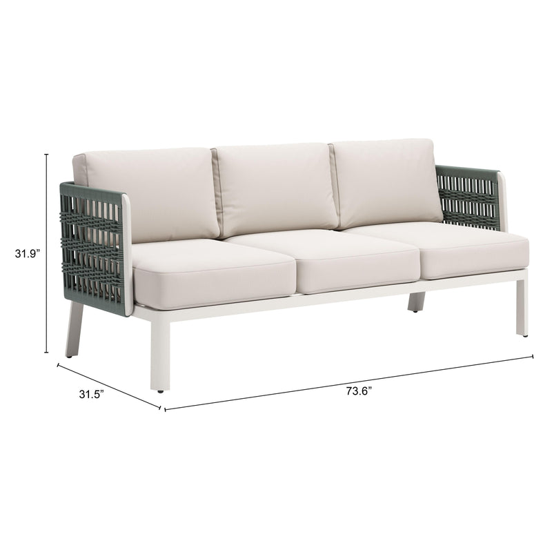 Zuo Bridgehampton 704045 Sofa - White IMAGE 12