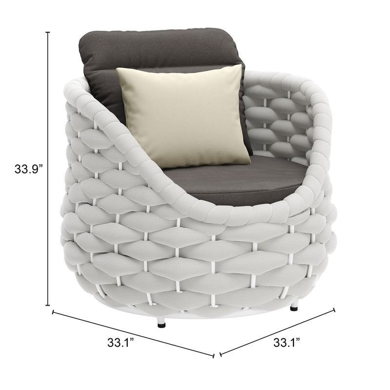 Zuo 704025 Coral Reef Accent Chair - Gray IMAGE 11
