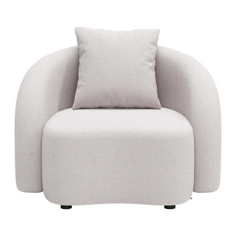 Zuo 704017 Sunny Isles Accent Chair - Beige IMAGE 3