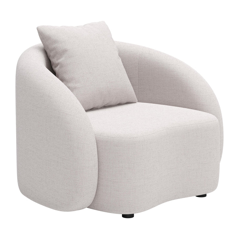 Zuo 704017 Sunny Isles Accent Chair - Beige IMAGE 6