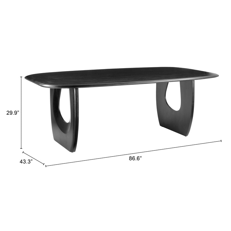 Zuo Arasan 110223 Dining Table - Black IMAGE 9