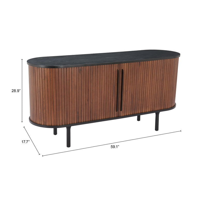 Zuo Koriana 110296 Sideboard - Black & Walnut IMAGE 12