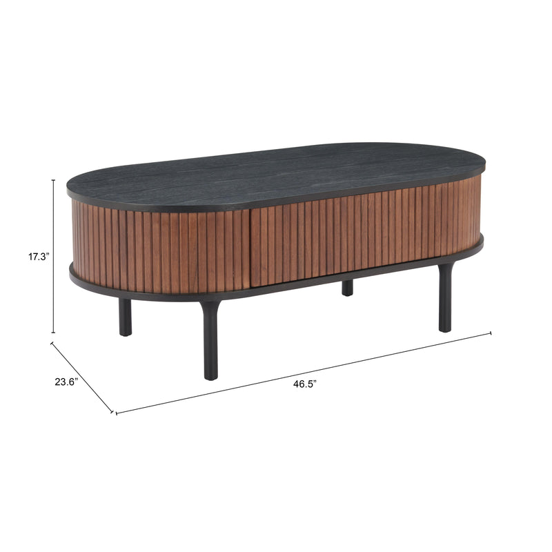 Zuo Koriana 110298 Coffee Table - Black & Walnut IMAGE 10