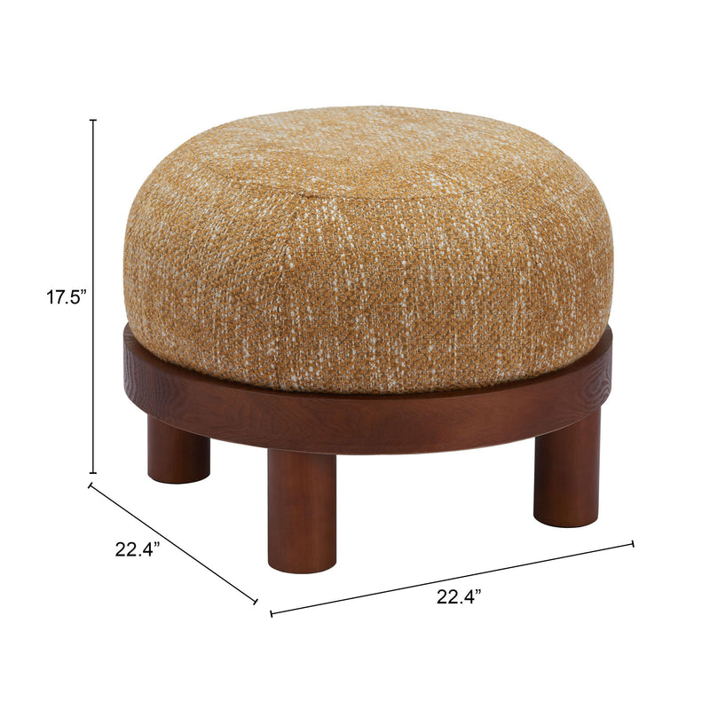 Zuo Gome 110184 Ottoman - Oat Yellow IMAGE 8