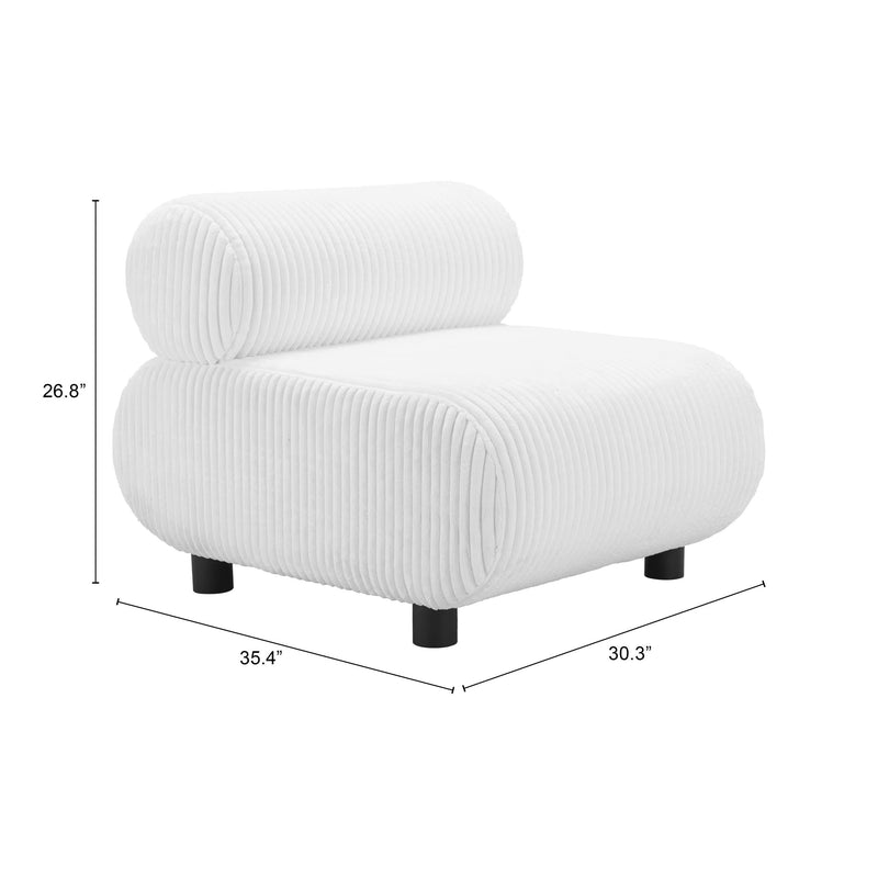 Zuo Rahat 110294 Accent Chair - White IMAGE 8