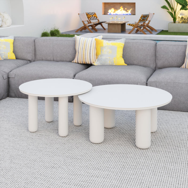 Zuo Ola 704075 Coffee Table Set - White IMAGE 2