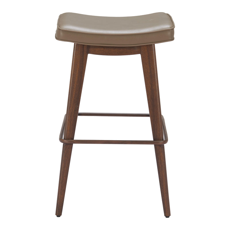 Zuo Divat 110330 Barstool - Taupe & Walnut IMAGE 3