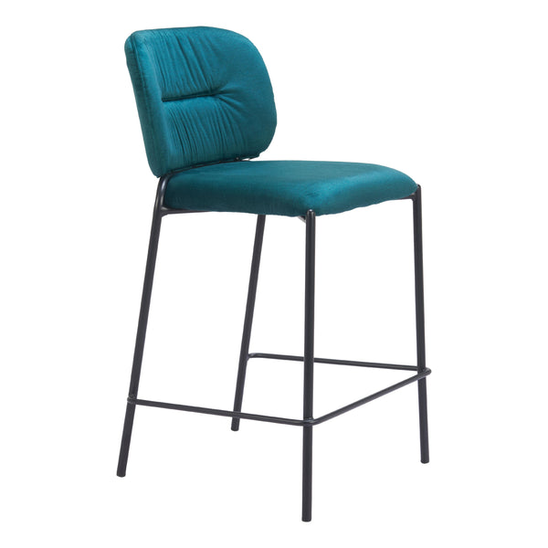 Zuo Plat 110340 Counter Stool - Green IMAGE 1