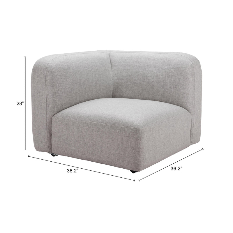 Zuo Biak 110366 Corner Chair - Grey IMAGE 11