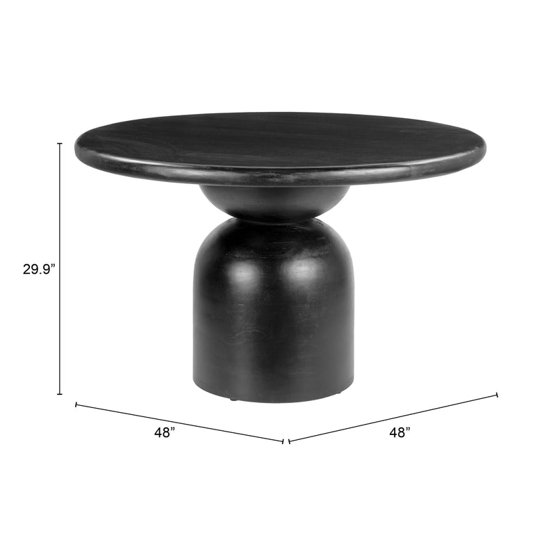 Zuo Hals 110227 Dining Table - Black IMAGE 8