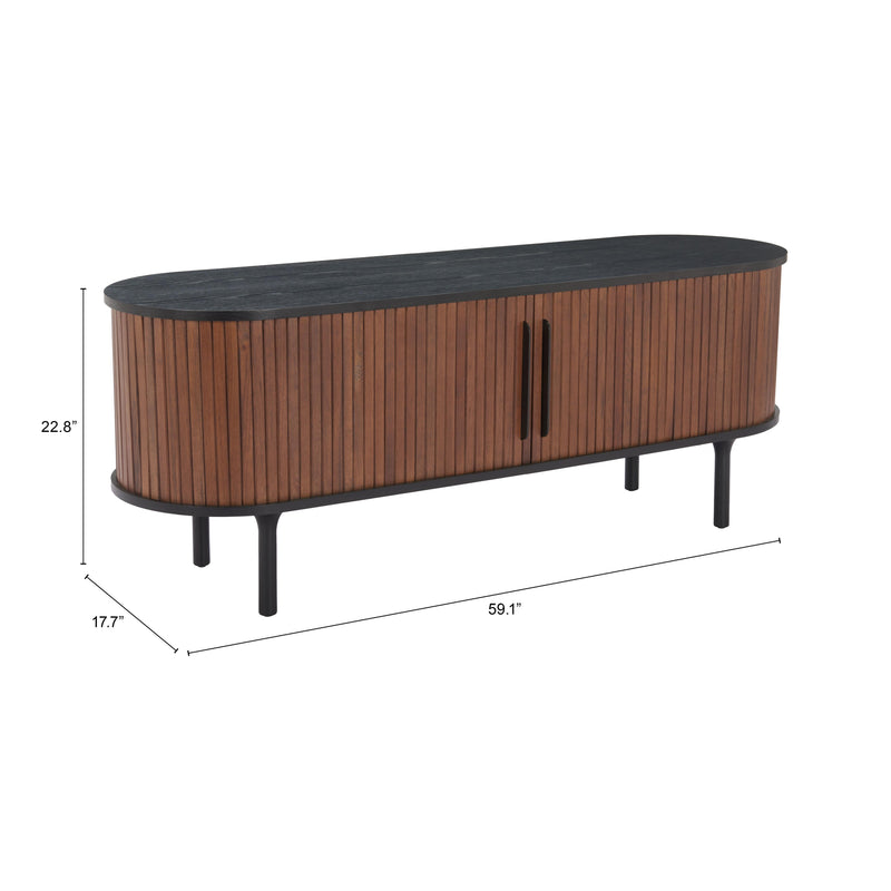 Zuo Koriana 110297 Entertainment Stand - Black & Walnut IMAGE 12