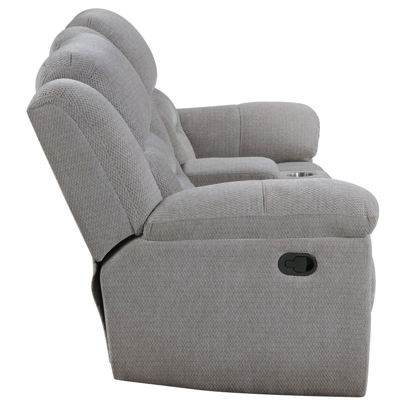 Coaster Furniture Gilson Reclining Fabric Loveseat with Console 602552 IMAGE 7